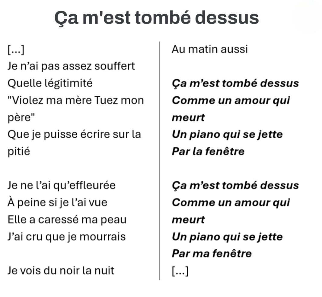 Ça m'est tombé dessus